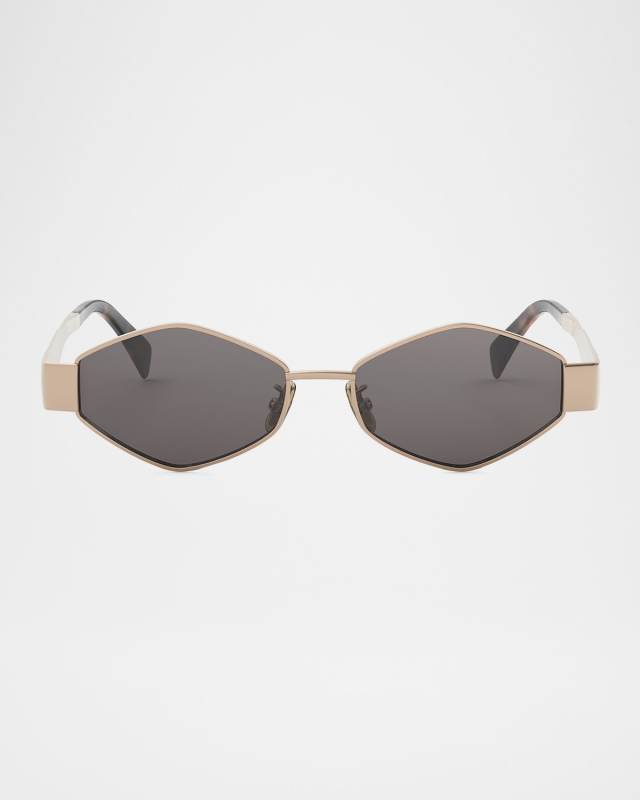 Triomphe Geometric Metal Sunglasses